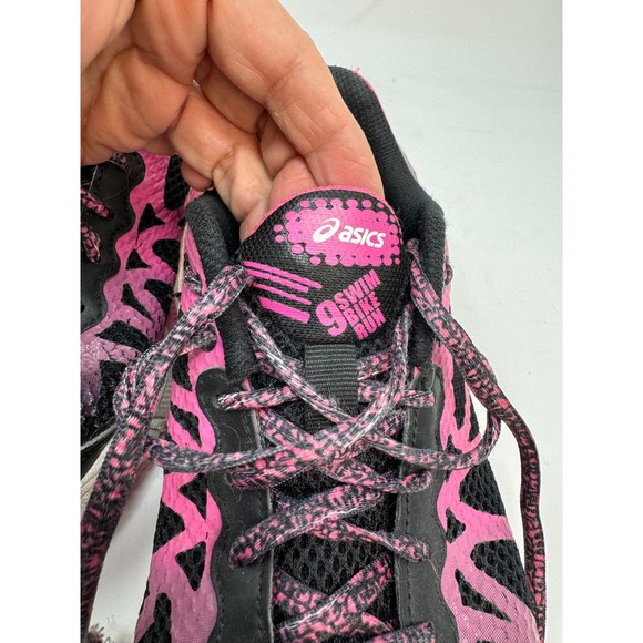 ASICS Gel Noosa Tri 9 C401Q Women's 8.5 Pink Neon and Black Running Shoe - Picture 4 of 7